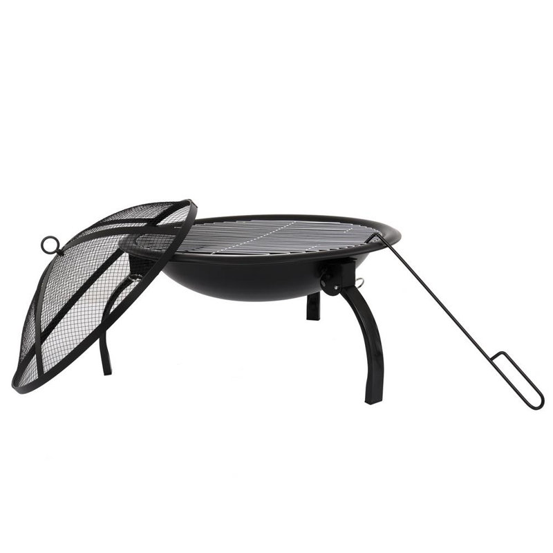 Ebern Designs Ruthee Iron Outdoor Fire Pit with Lid & Reviews Wayfair